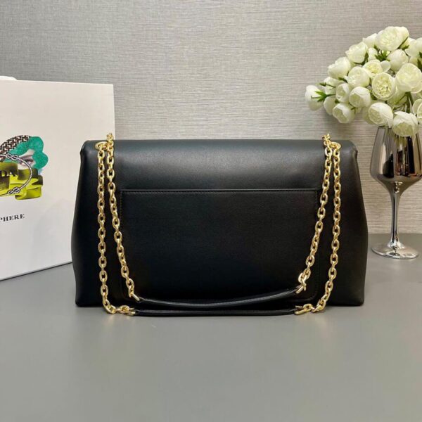 Prada Medium leather shoulder bag (High-end Grade) black - Image 4