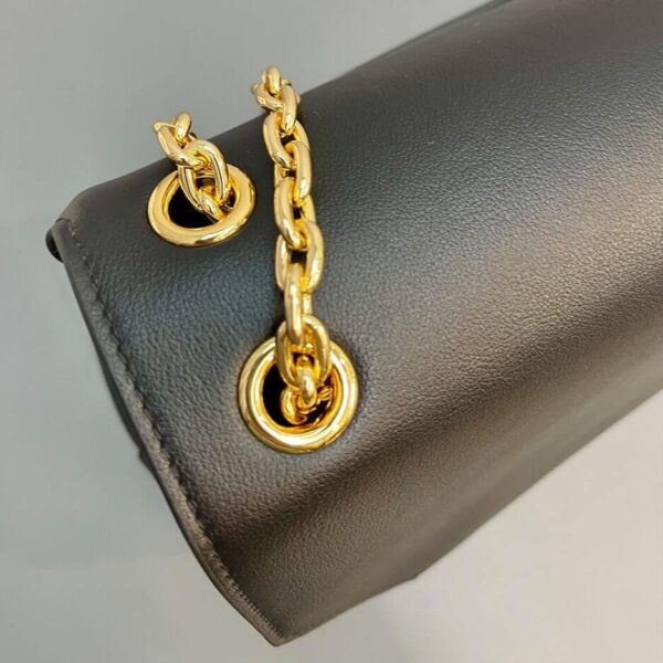 Prada Medium leather shoulder bag (High-end Grade) black - Image 6