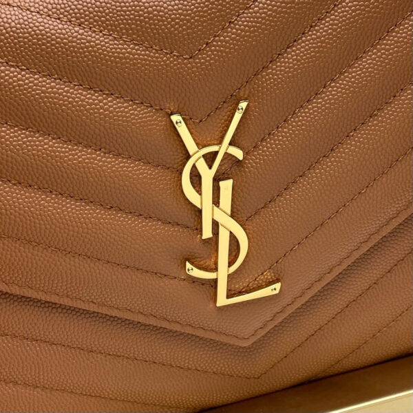 YSL CASSANDRE matelassé leather flap clutch Khaki - Image 7