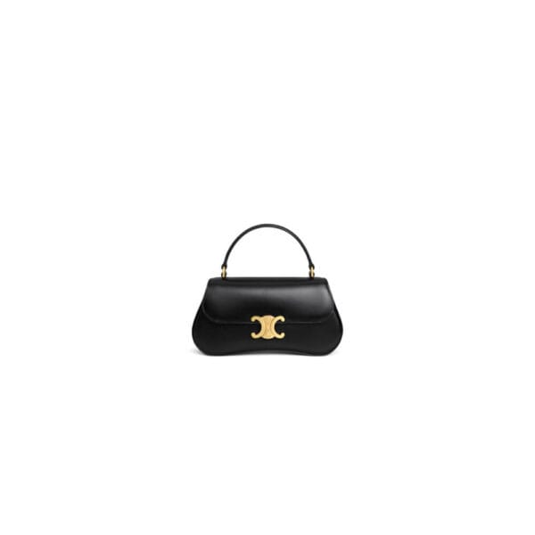 CELINE TEEN CELINE LOLA bag in shiny calf leather(High-end Grade) black