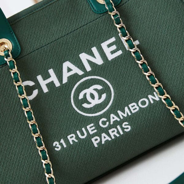 Chanel Small Tote Bag Green - Image 6