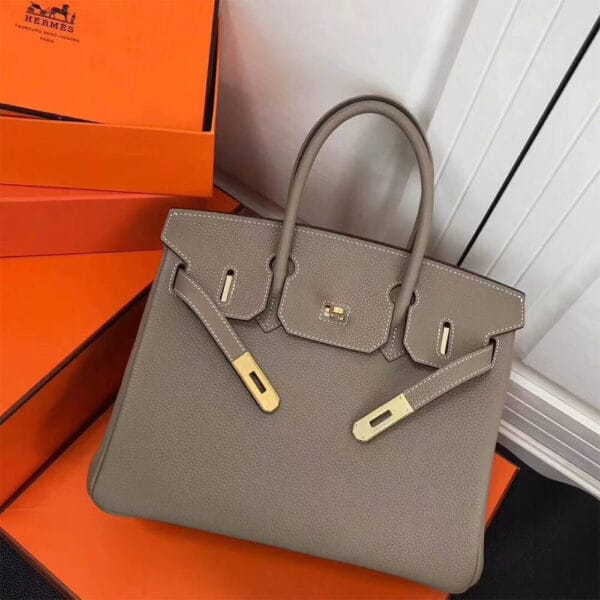 HERMES BIRKIN BAG 30 Medium grey - Image 2