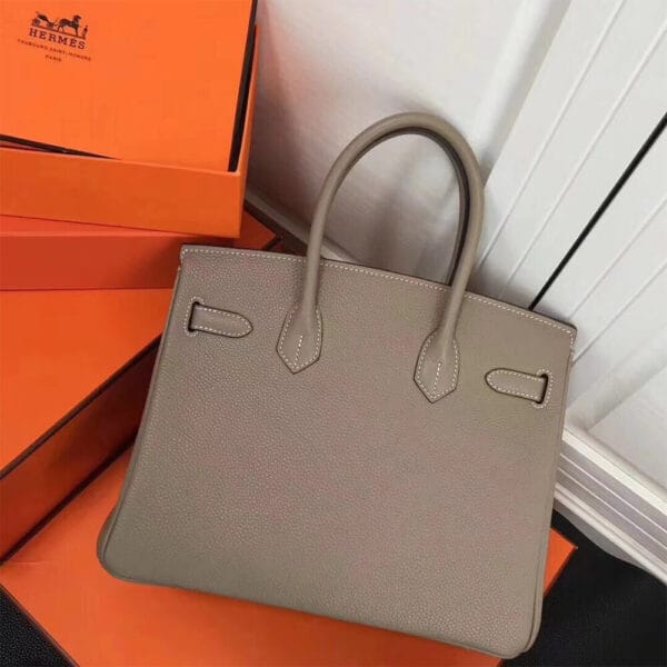 HERMES BIRKIN BAG 30 Medium grey - Image 4