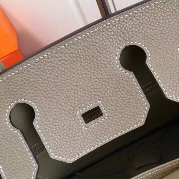 HERMES BIRKIN BAG 30 Medium grey - Image 7