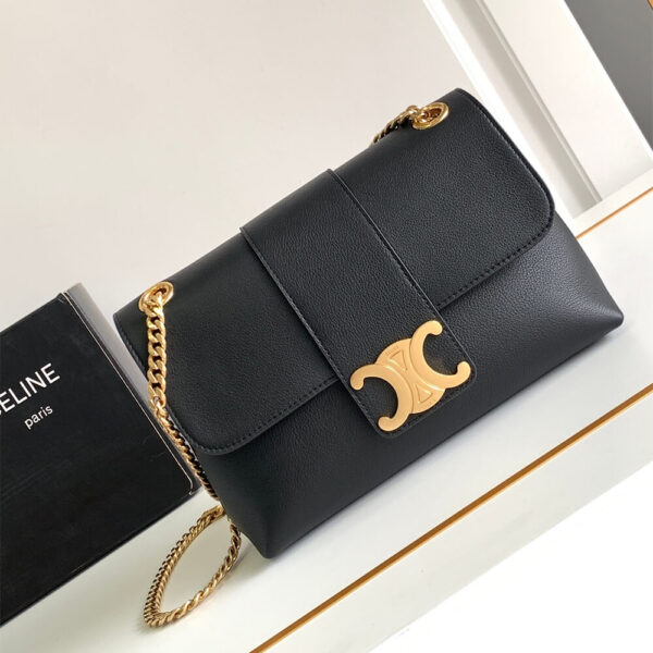 Medium CELINE VICTOIRE bag in soft calfskin black - Image 2