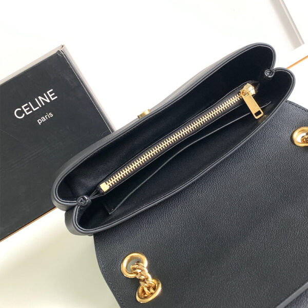 Medium CELINE VICTOIRE bag in soft calfskin black - Image 9