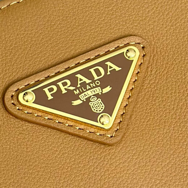 Prada Large leather shoulder bag Khaki - Image 6