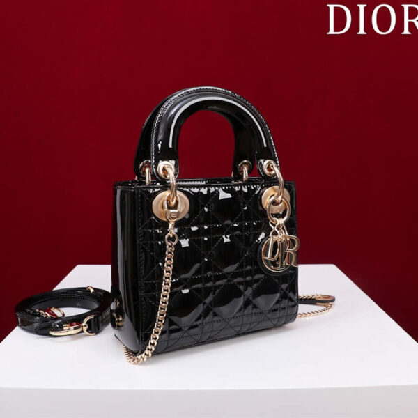 Mini Lady Dior Bag black - Image 3