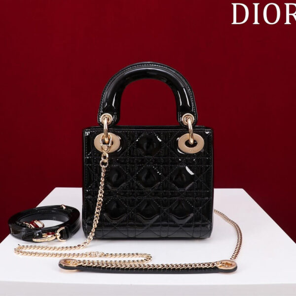Mini Lady Dior Bag black - Image 4