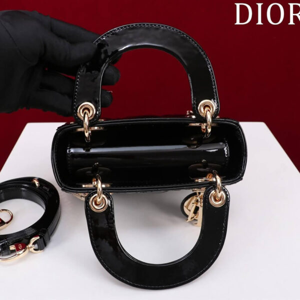 Mini Lady Dior Bag black - Image 5
