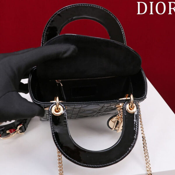 Mini Lady Dior Bag black - Image 8