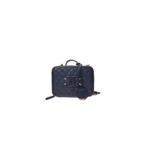 Chanel Medium Filigree Makeup Case black