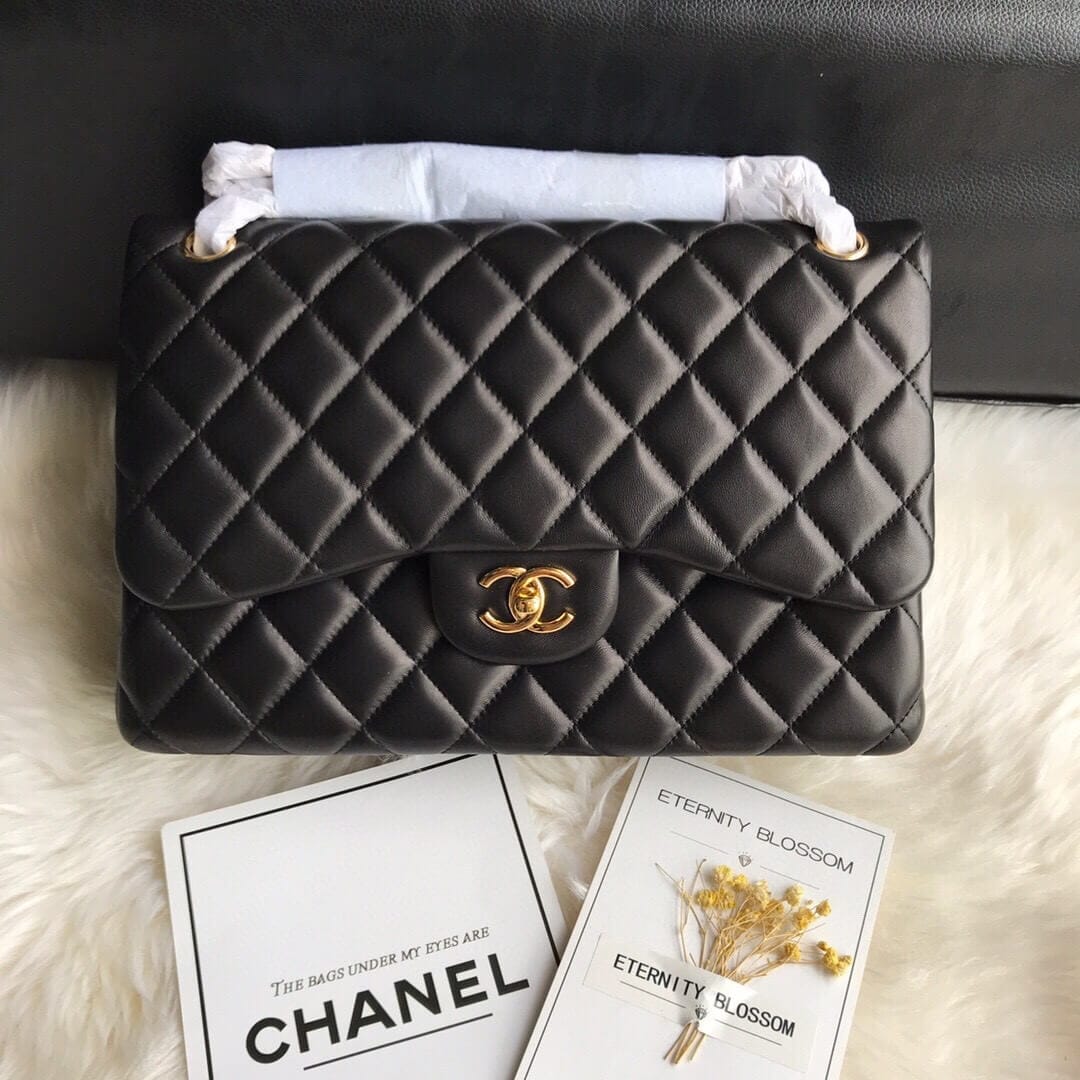 CHANEL LARGE CLASSIC HANDBAG(High-end grade) black - Image 2