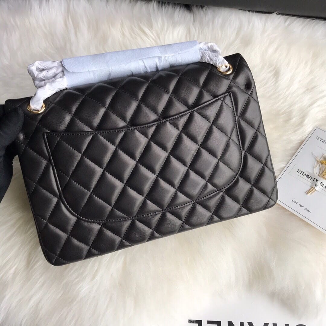 CHANEL LARGE CLASSIC HANDBAG(High-end grade) black - Image 3