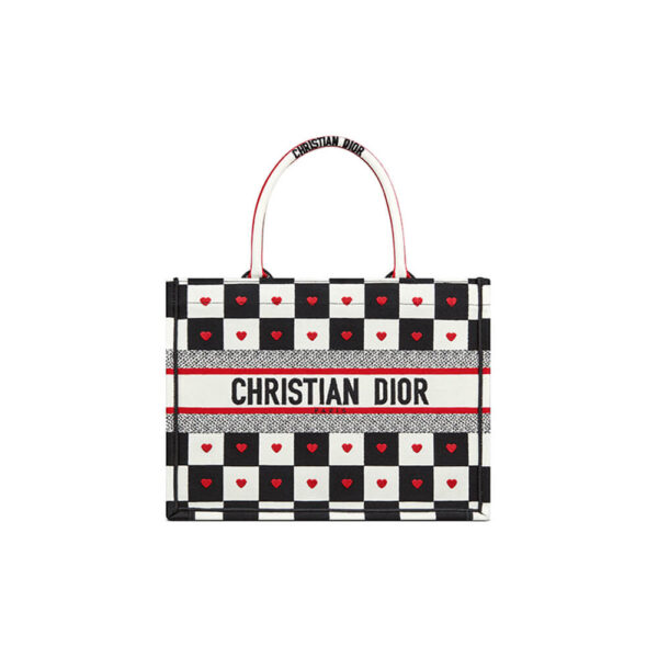 SMALL DIORAMOUR DIOR BOOK TOTE Medium grey