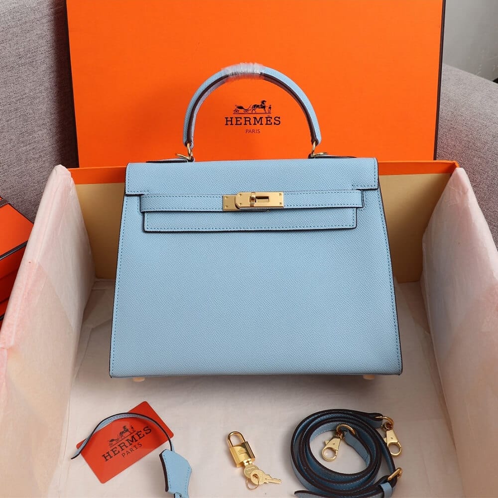 Hermes Kelly 25 Lake Blue - Image 2