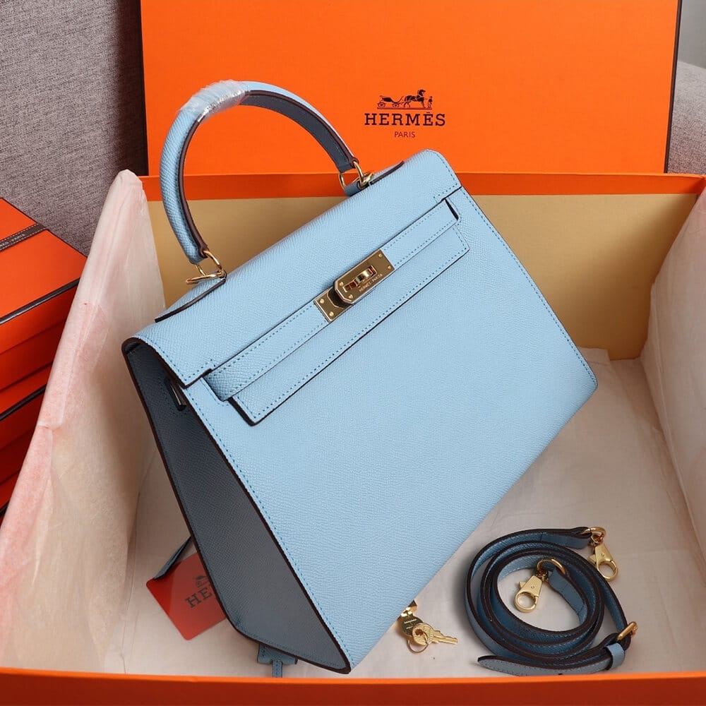 Hermes Kelly 25 Lake Blue - Image 3