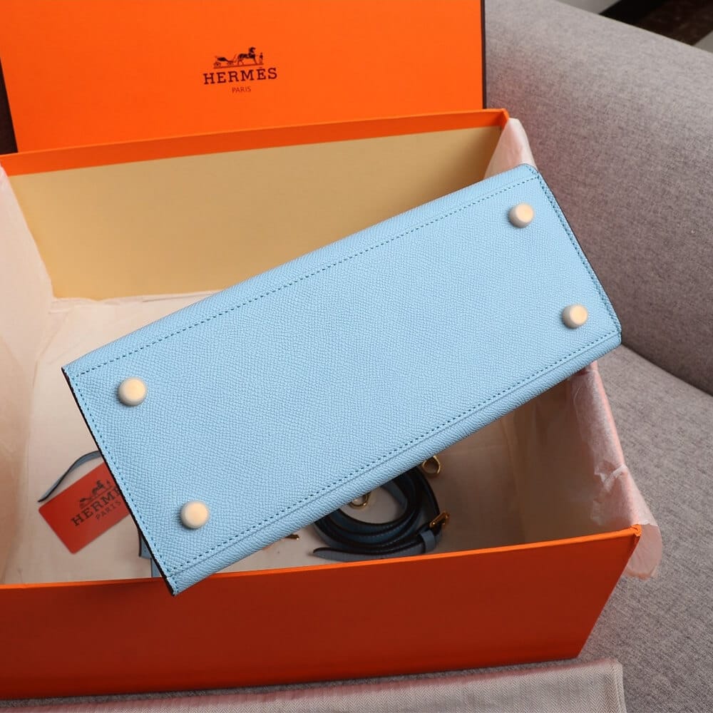Hermes Kelly 25 Lake Blue - Image 5