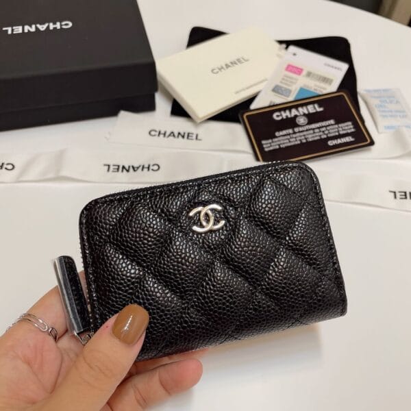Chanel Classic Zipper Coin Wallet black - Image 2