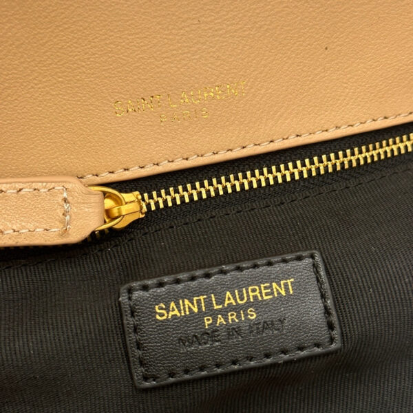 YSL CALYPSO small in plunged lambskin Lake Blue - Image 7