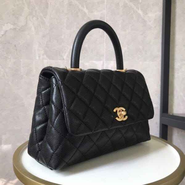 Chanel Coco handle flap shoulder bag PM black - Image 3