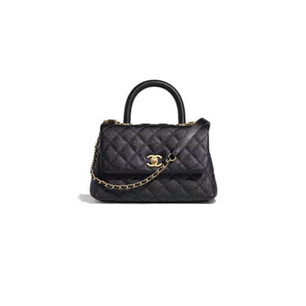 Chanel Coco handle flap shoulder bag PM black