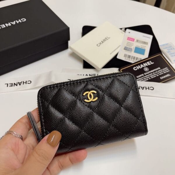 Chanel Classic Zipper Coin Wallet black - Image 2