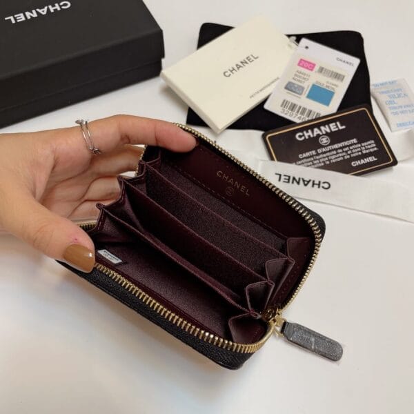 Chanel Classic Zipper Coin Wallet black - Image 7