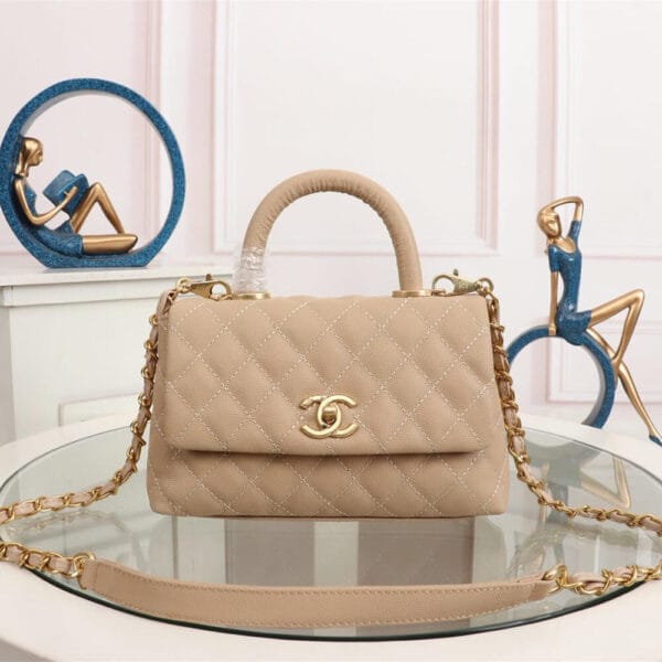 Chanel Coco handle flap shoulder bag PM Lake Blue - Image 2