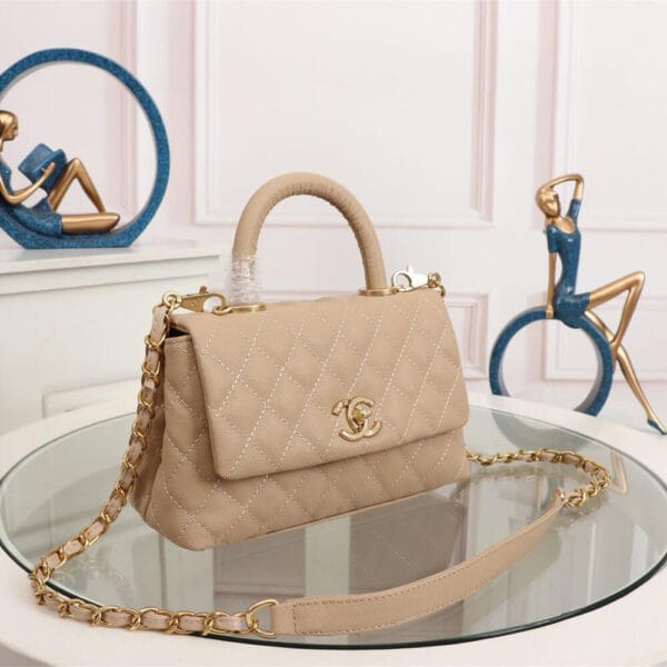 Chanel Coco handle flap shoulder bag PM Lake Blue - Image 3