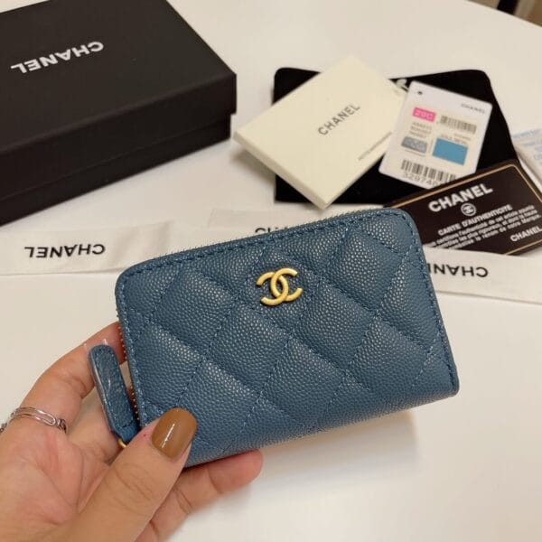 Chanel Classic Zipper Coin Wallet black - Image 2