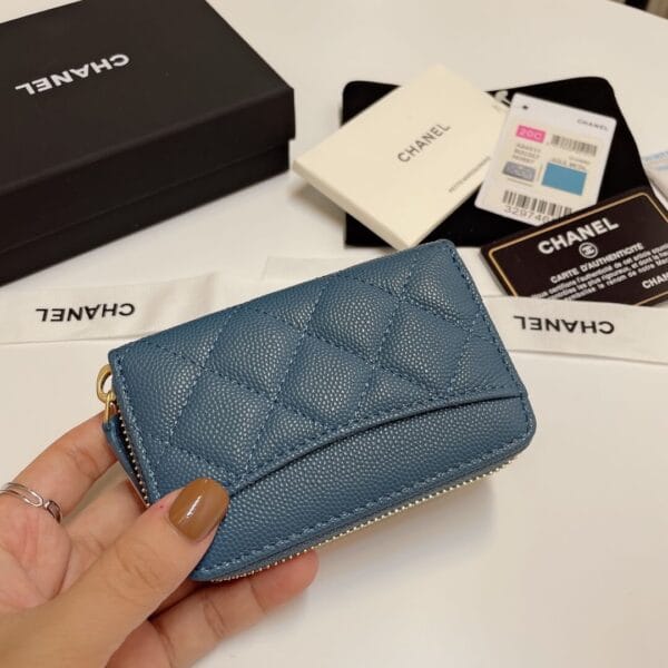 Chanel Classic Zipper Coin Wallet black - Image 3