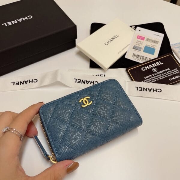 Chanel Classic Zipper Coin Wallet black - Image 4