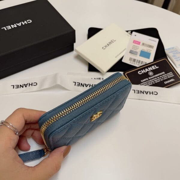 Chanel Classic Zipper Coin Wallet black - Image 5