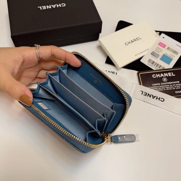 Chanel Classic Zipper Coin Wallet black - Image 7