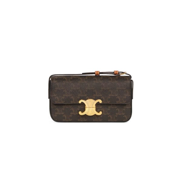 CELINE TRIOMPHE SHOULDER BAG black
