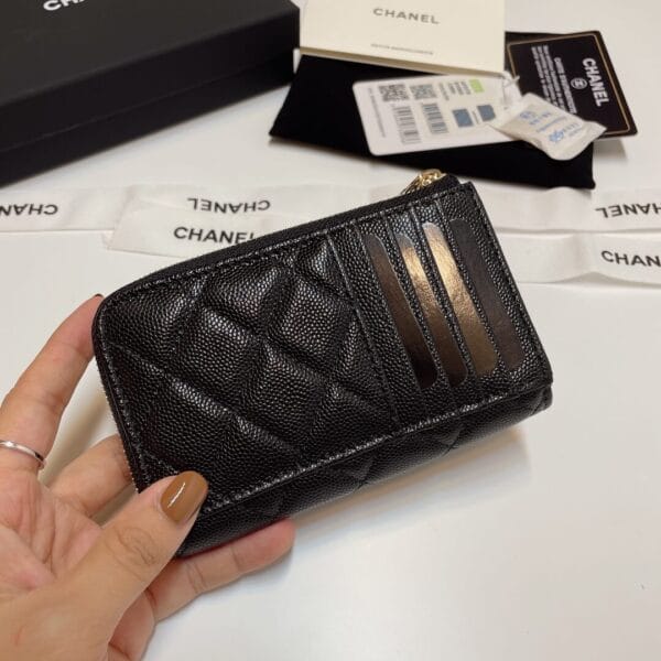 Chanel Classic Zipped Card Holder black - Image 3