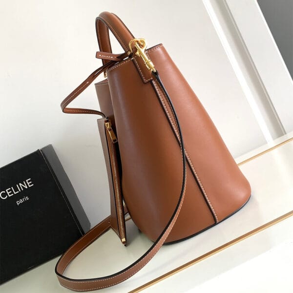 CELINE LOUISE Medium Bag in Smooth Calfskin Khaki - Image 3