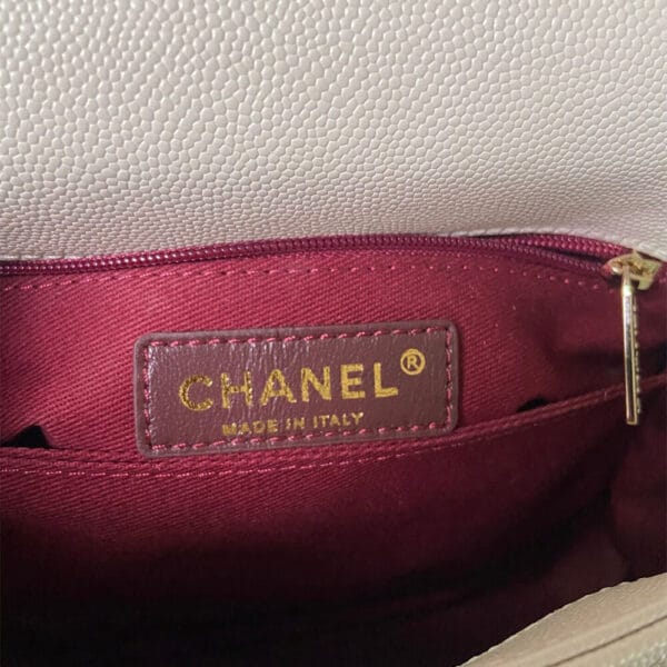 Chanel Coco handle flap shoulder bag PM Beige - Image 7