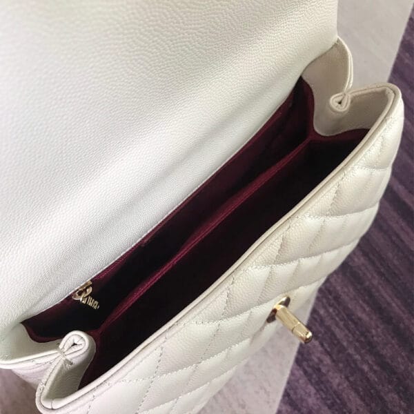 Chanel Coco handle flap shoulder bag PM Beige - Image 8