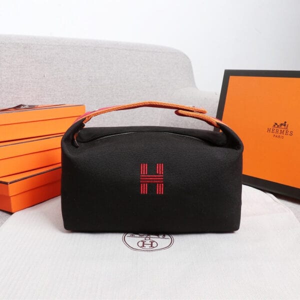 Hermes toiletery bag black - Image 2