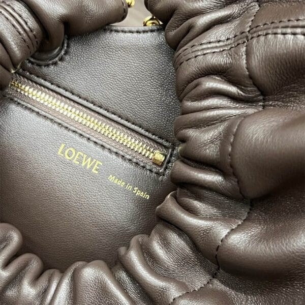 Loewe Small Squeeze bag in nappa lambskin black - Image 7