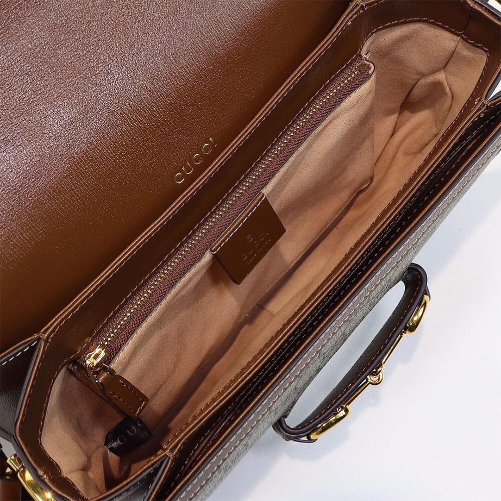 GUCCI HORSEBIT 1955 SHOULDER BAG Beige - Image 8