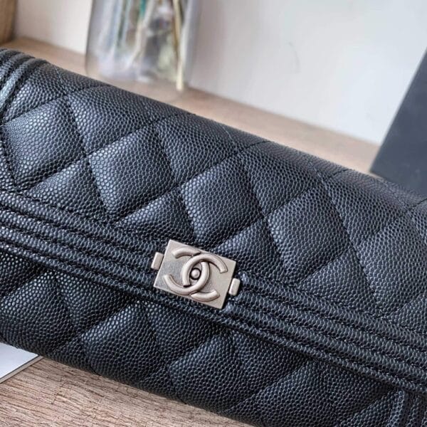 Chanel classic long wallet Green - Image 6