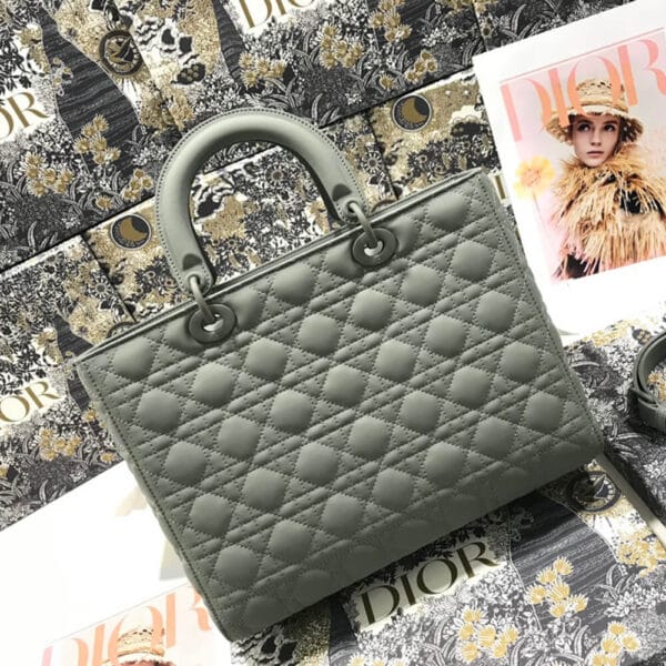 DIOR LARGE LADY DIOR BAG White - Image 4