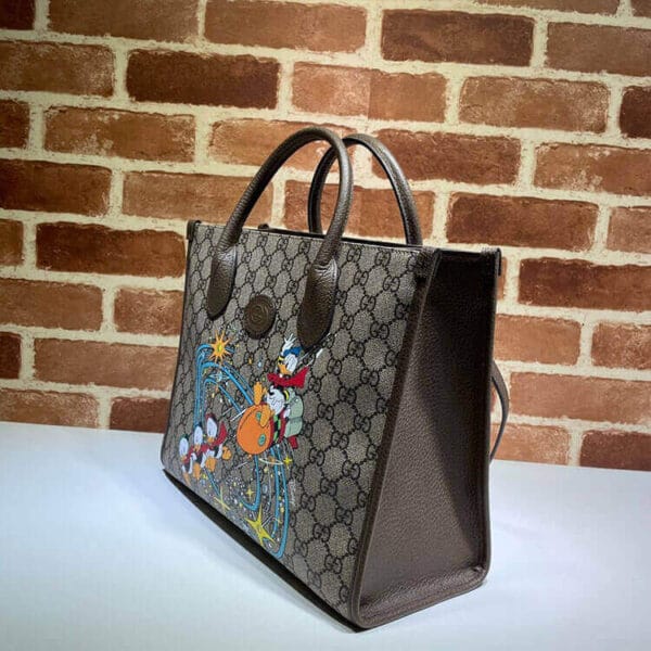 Disney x Gucci Donald Duck Tote Bag Beige - Image 3