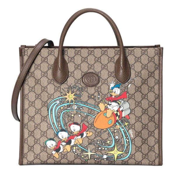 Disney x Gucci Donald Duck Tote Bag Beige