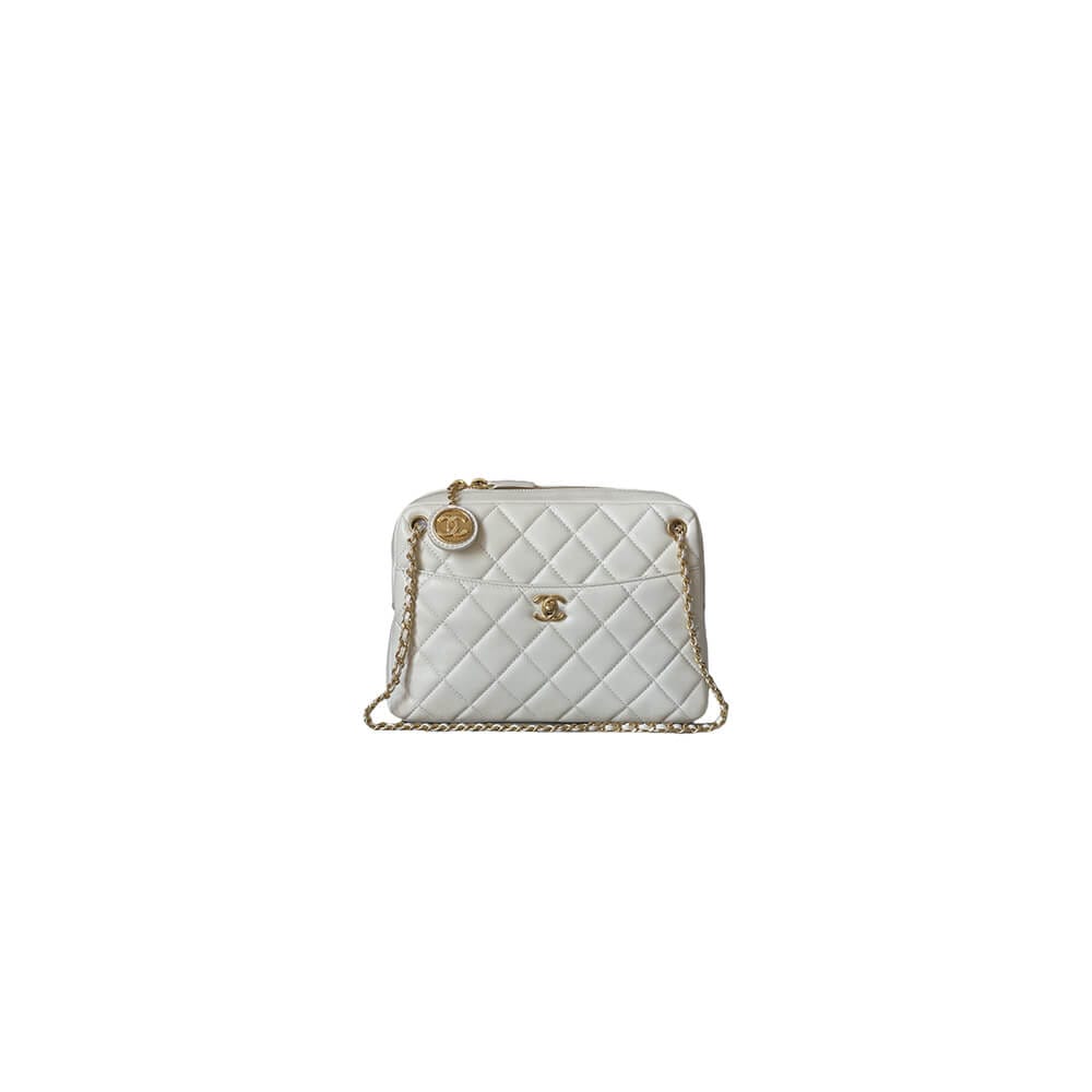 CHANEL large Camera Case White