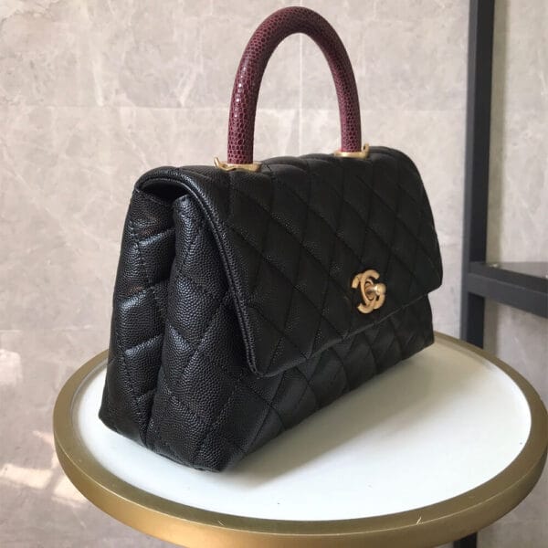 Chanel Coco handle flap shoulder bag PM black - Image 3