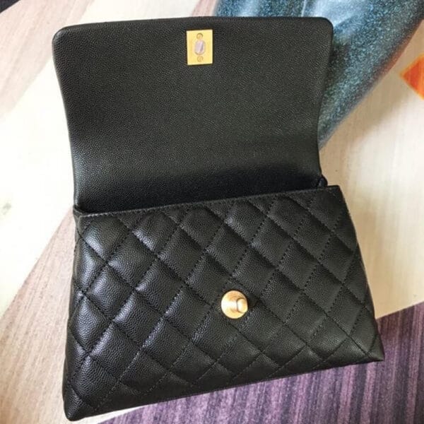 Chanel Coco handle flap shoulder bag PM black - Image 5